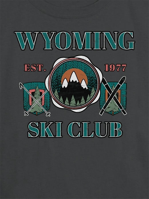 Image number 3 showing, Kids Wyoming Ski Club Graphic T-Shirt