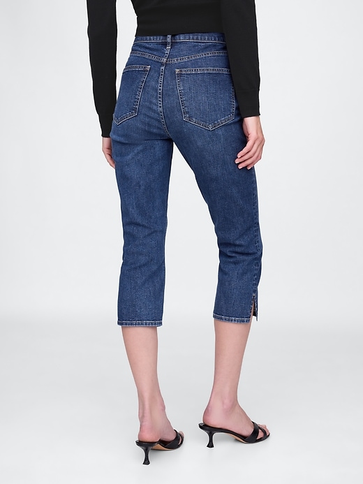 Image number 5 showing, High Rise Capri Jeans