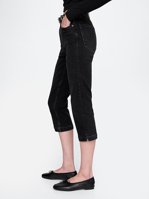 Image number 3 showing, High Rise Cropped Capri Jeans