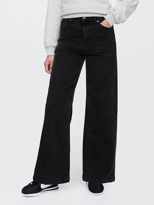 Image number 2 showing, Curvy High Rise Stride Wide-Leg Jeans