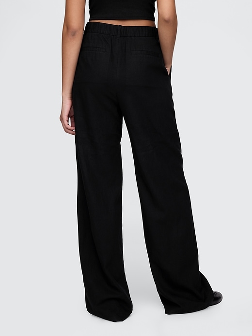 Image number 5 showing, 365 High Rise Linen-Blend Trousers