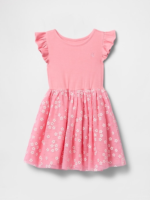 Image number 2 showing, Baby & Toddler 2-in-1 Flower Tulle Dress