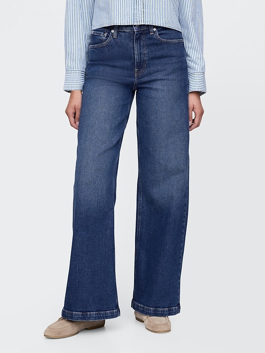 Image number 2 showing, Curvy High Rise Stride Wide-Leg Jeans