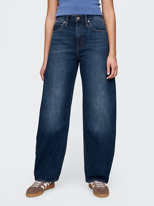 Image number 2 showing, High Rise Barrel Jeans