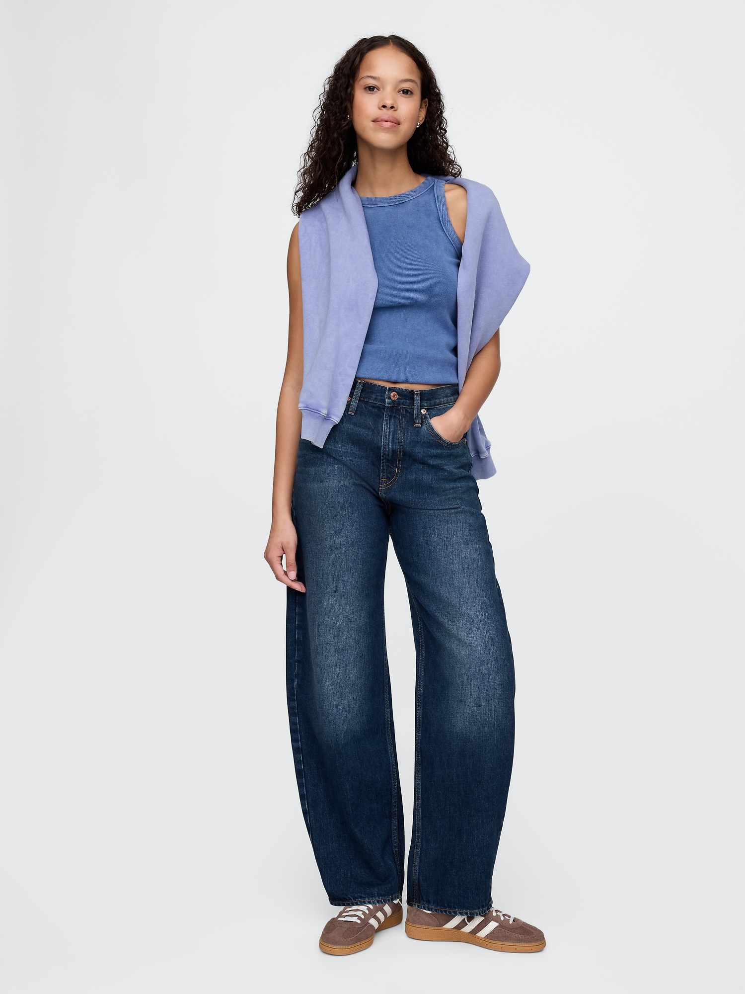 High Rise Barrel Jeans