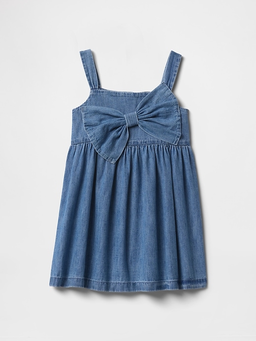 Image number 2 showing, Baby & Toddler Bow Denim Dress