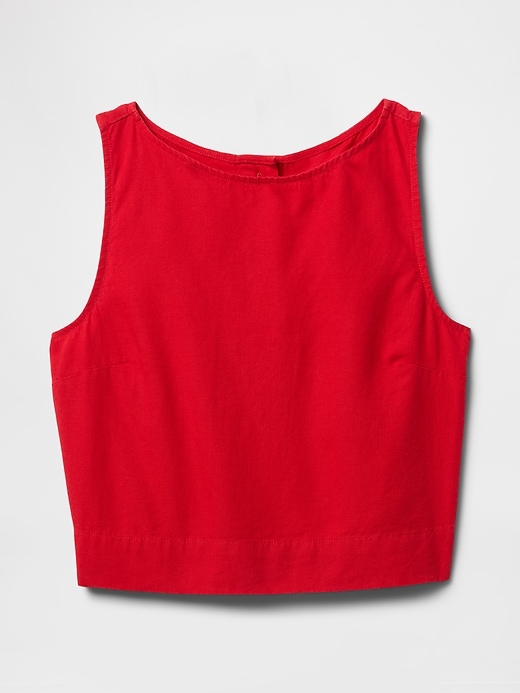 Image number 4 showing, Linen-Blend Shell Tank Top