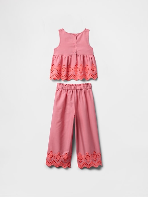 Image number 3 showing, Baby & Toddler Eyelet Poplin Outfit Set