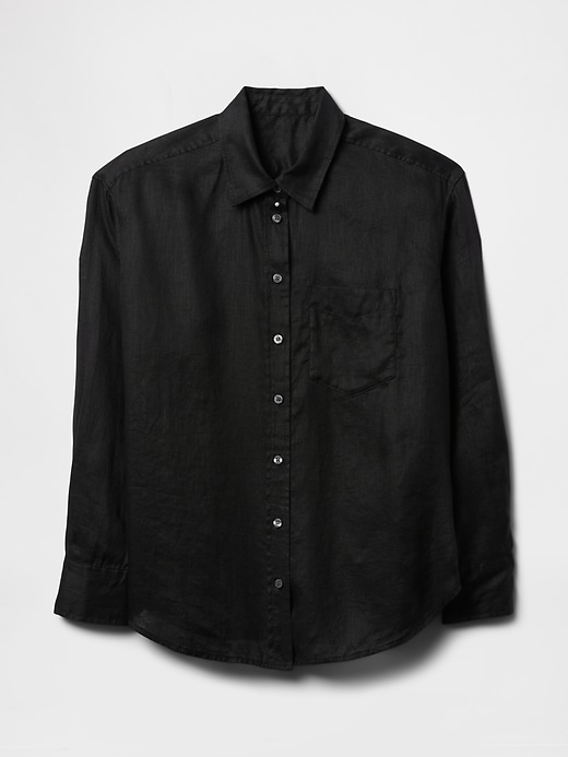 Image number 5 showing, 100% Linen Oversized Shirt