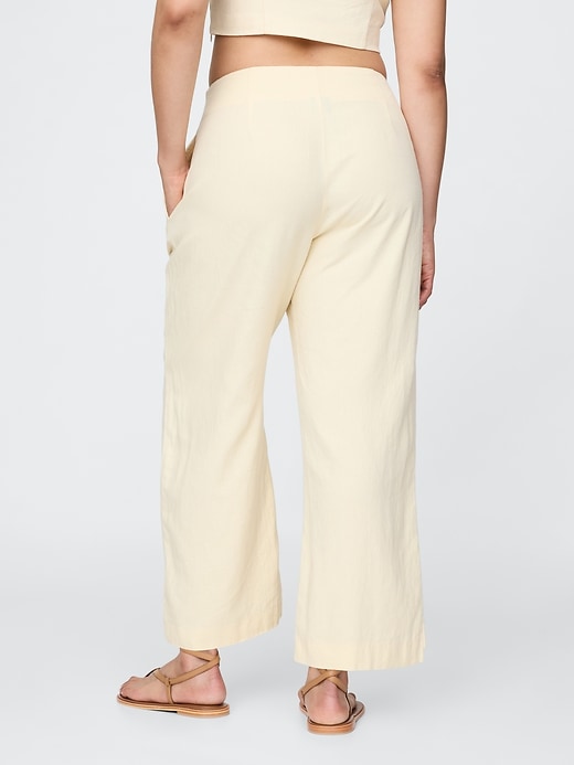 Image number 7 showing, Linen-Blend Relaxed Straight Ankle Pants