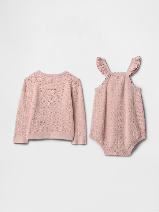 Image number 2 showing, Baby Cardigan Sweater Outfit Set