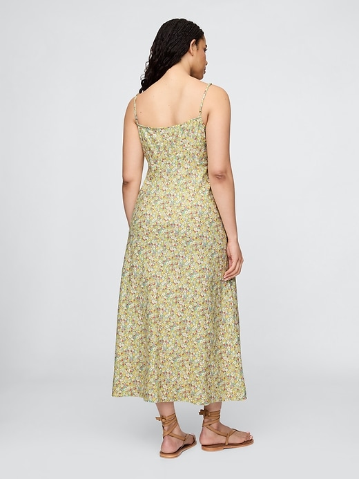 Image number 6 showing, Linen-Blend Maxi Slip Dress