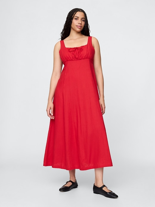 Image number 5 showing, Linen-Blend Maxi Dress