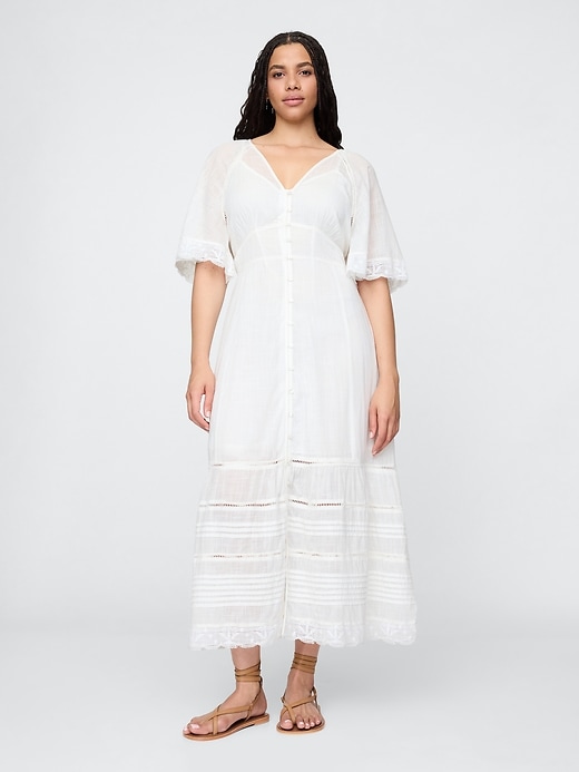 Image number 5 showing, Lace-Trim Midi Dress