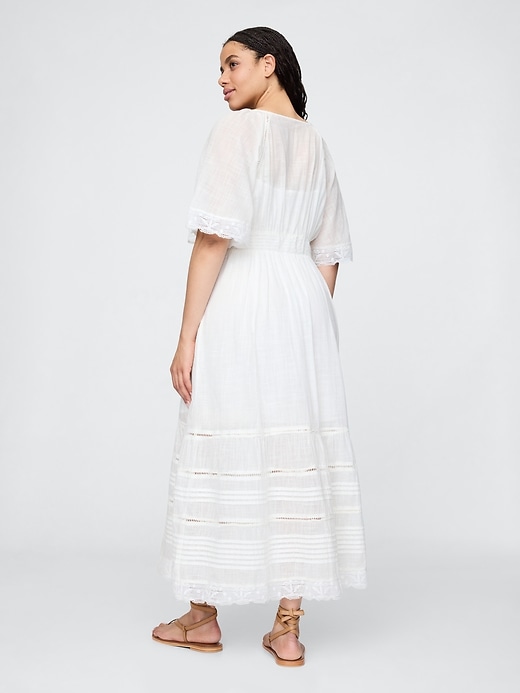 Image number 6 showing, Lace-Trim Midi Dress