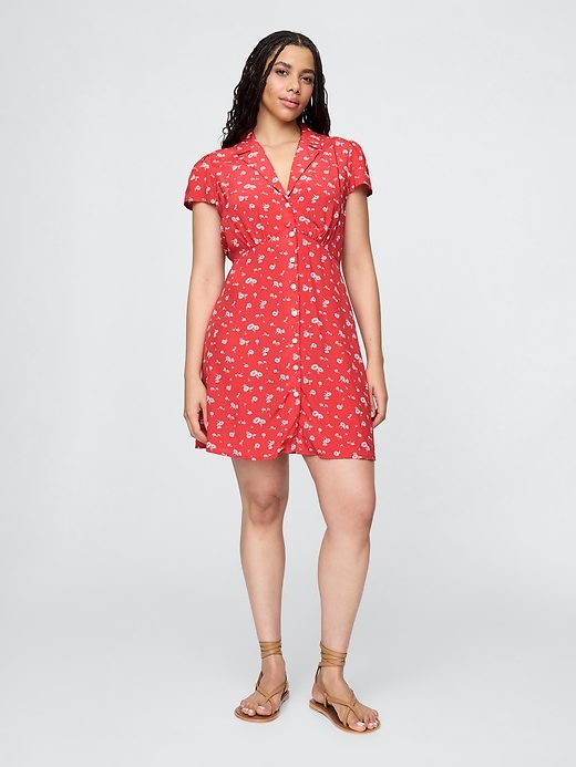 Image number 5 showing, Crepe Floral Mini Dress