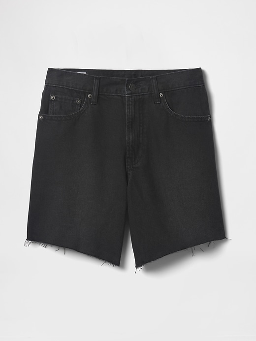 Image number 8 showing, 8" Mid Rise '90s Loose Denim Bermuda Shorts