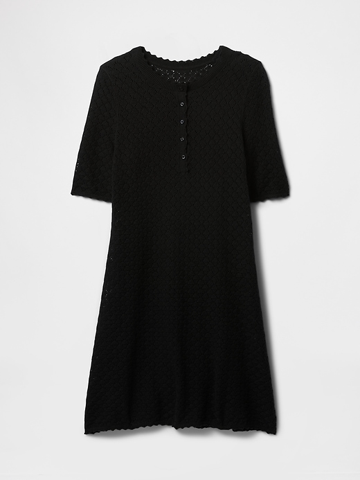 Image number 7 showing, Linen-Blend Pointelle Dress