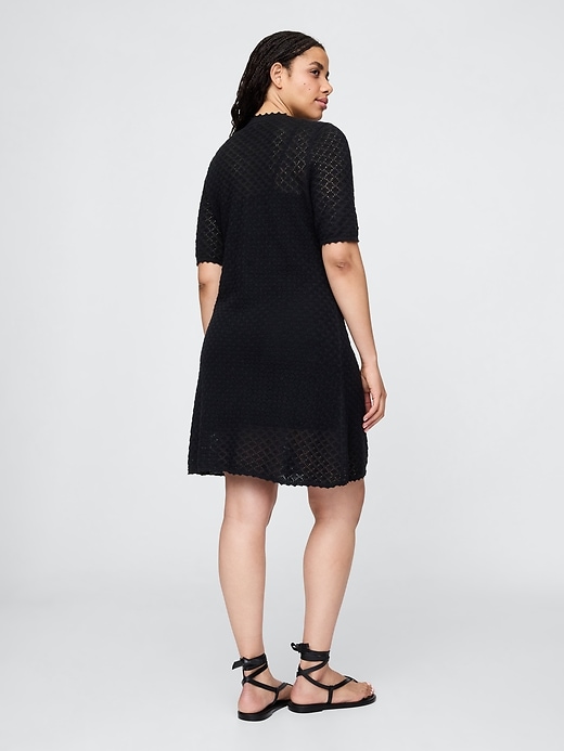 Image number 6 showing, Linen-Blend Pointelle Dress