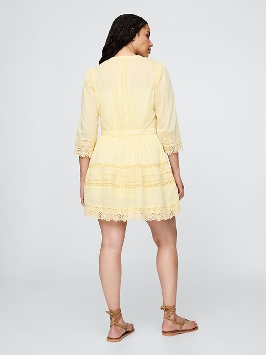 Image number 6 showing, Lace-Trim Mini Dress