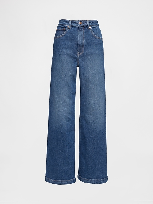 Image number 8 showing, Sky High Rise Stride Wide-Leg Jeans