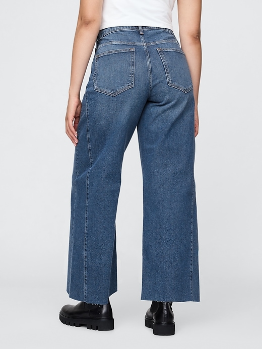 Image number 7 showing, High Rise Stride Wide-Leg Ankle Jeans