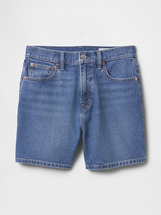 Image number 8 showing, 4.75&quot; High Rise A-Line Denim Short