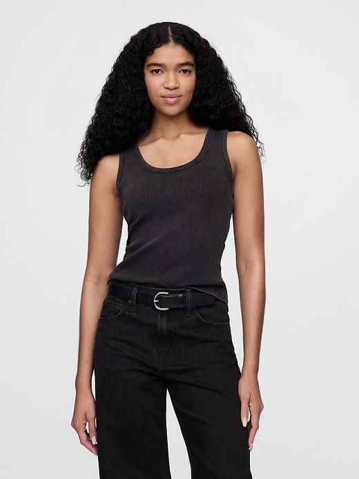 Image number 1 showing, Rib Scoop Tank Top