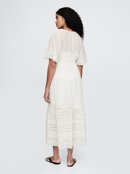 Image number 2 showing, Lace-Trim Midi Dress