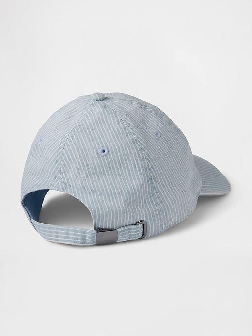 Image number 2 showing, Pinstripe Denim Baseball Hat