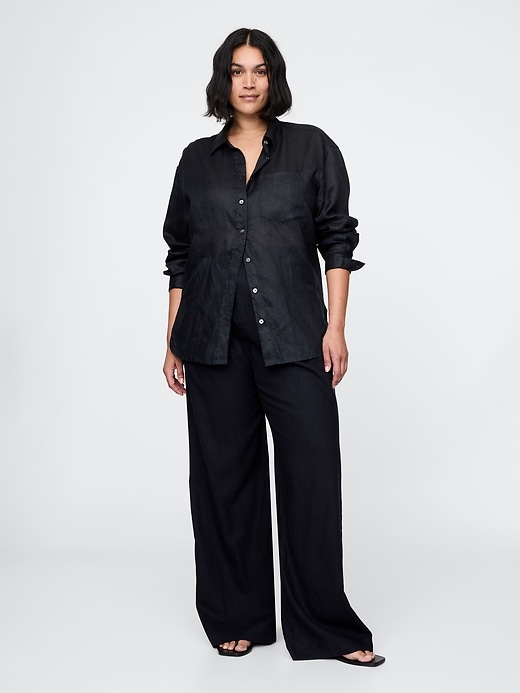 Image number 6 showing, 365 High Rise Linen-Blend Trousers