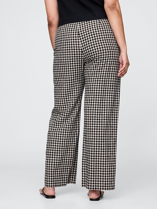 Image number 7 showing, Linen-Blend Relaxed Straight Ankle Pants