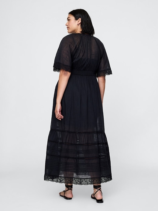 Image number 6 showing, Lace-Trim Midi Dress