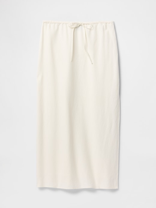 Image number 5 showing, Linen-Blend Midi Skirt