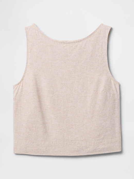 Image number 4 showing, Linen-Blend Shell Tank Top