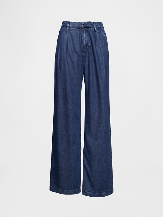 Image number 8 showing, 365 High Rise UltraSoft Denim Pleated Trousers