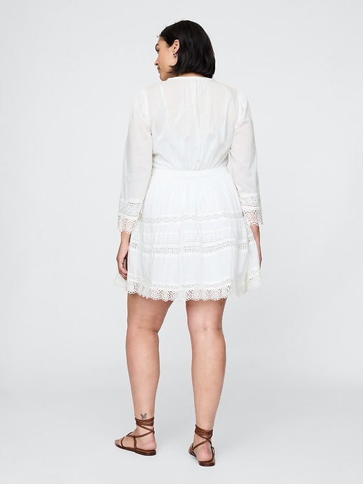 Image number 6 showing, Lace-Trim Mini Dress