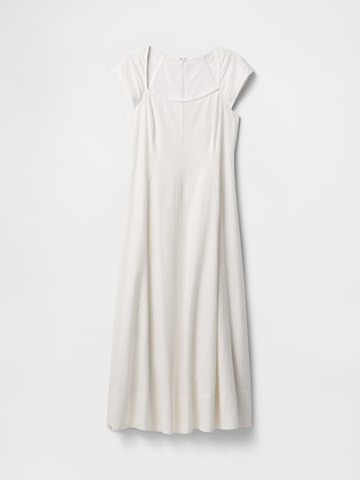 Image number 7 showing, Linen-Blend Cap-Sleeve Midi Dress