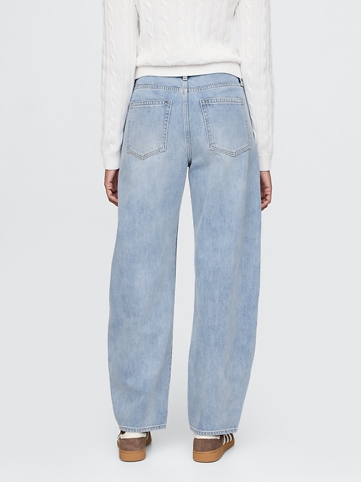 Image number 5 showing, High Rise Seamed Barrel Jeans