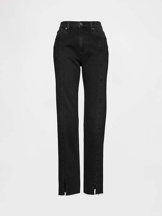 Image number 6 showing, High Rise Split-Hem '90s Straight Jeans