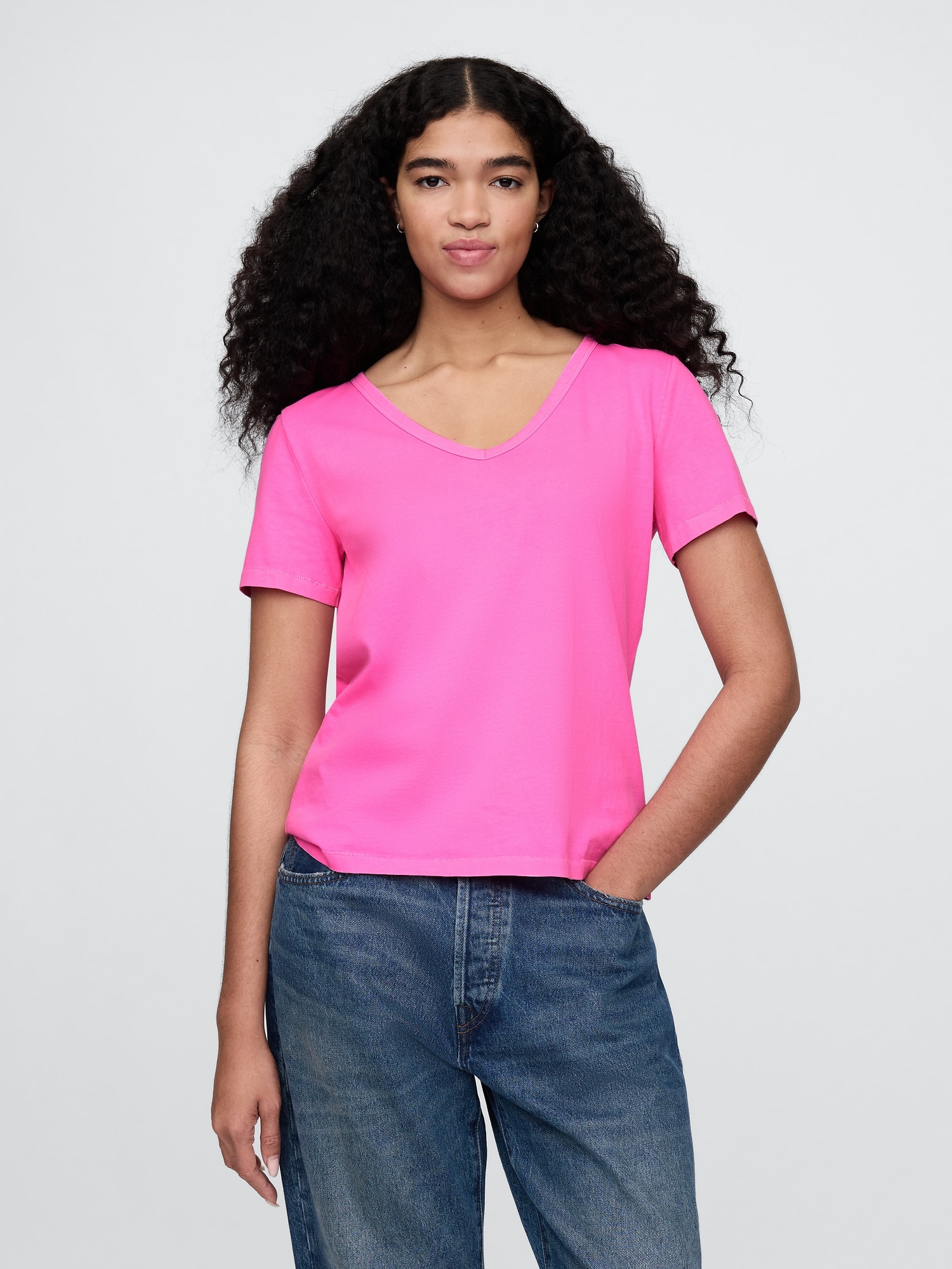 Organic Cotton VintageSoft V-Neck T-Shirt