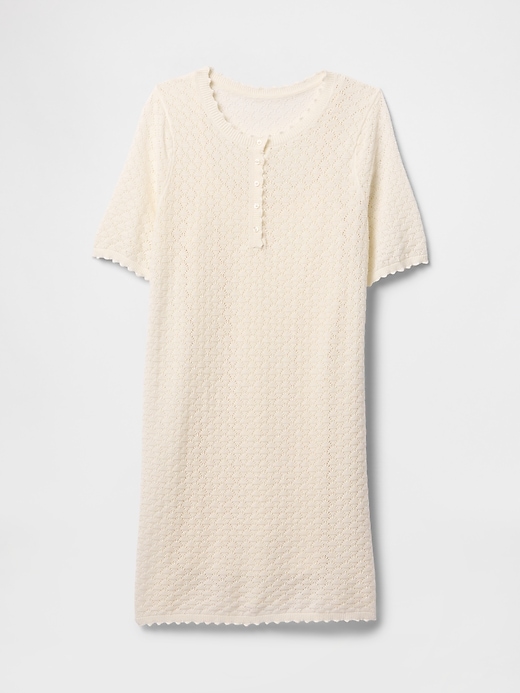 Image number 5 showing, Linen-Blend Pointelle Dress