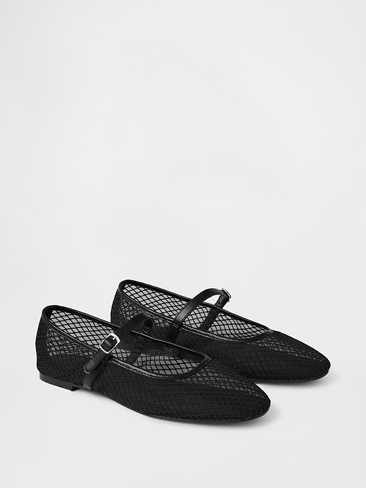 Image number 2 showing, Mesh Mary Jane Flats