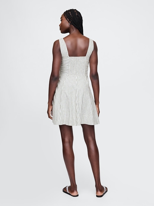 Image number 2 showing, Linen-Blend Mini Dress