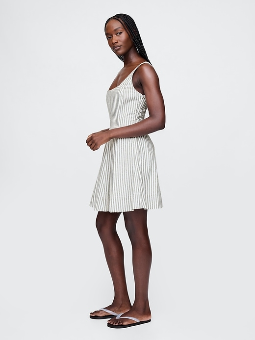 Image number 3 showing, Linen-Blend Mini Dress