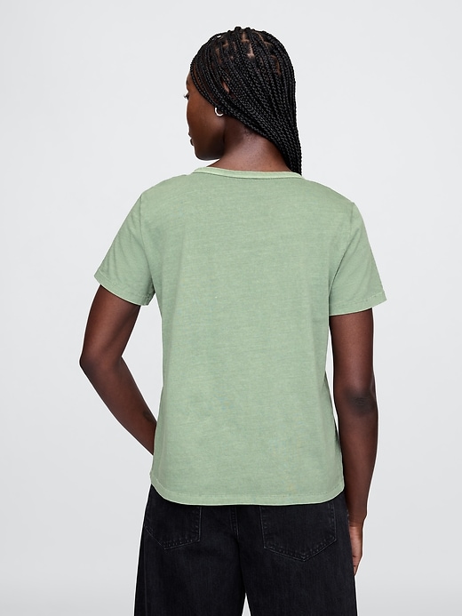 Image number 2 showing, Organic Cotton Vintage V-Neck T-Shirt