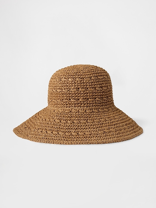 Image number 1 showing, Straw Bucket Hat