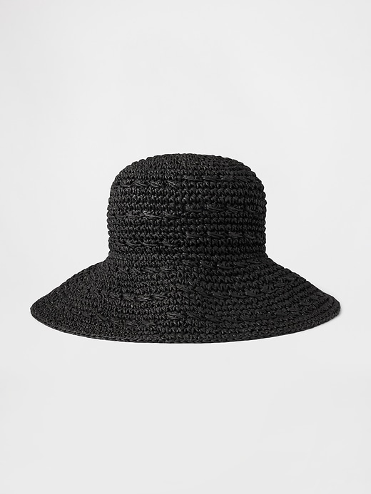 Image number 1 showing, Straw Bucket Hat