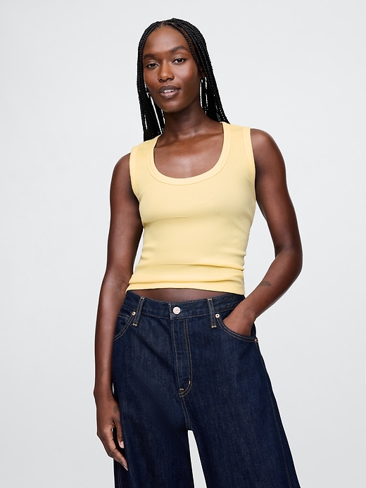 Image number 1 showing, Rib Scoop Tank Top