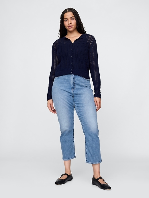 Image number 6 showing, High Rise Capri Jeans